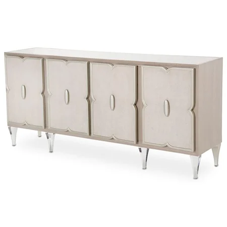 Contemporary 4-Door Sideboard with Silverware Tray